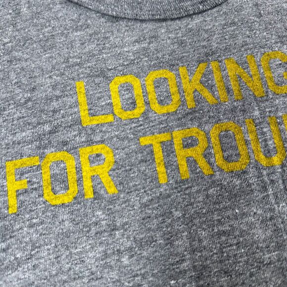 Chaser Brand Boys Size 10 'Looking for Trouble' Graphic T-Shirt Heather Gray New - Picture 4 of 6